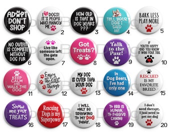 Dog Sayings Interchangeable Magnetic Pendant Toppers or Refrigerator Magnets - Choose Individually or by the Set - Set A