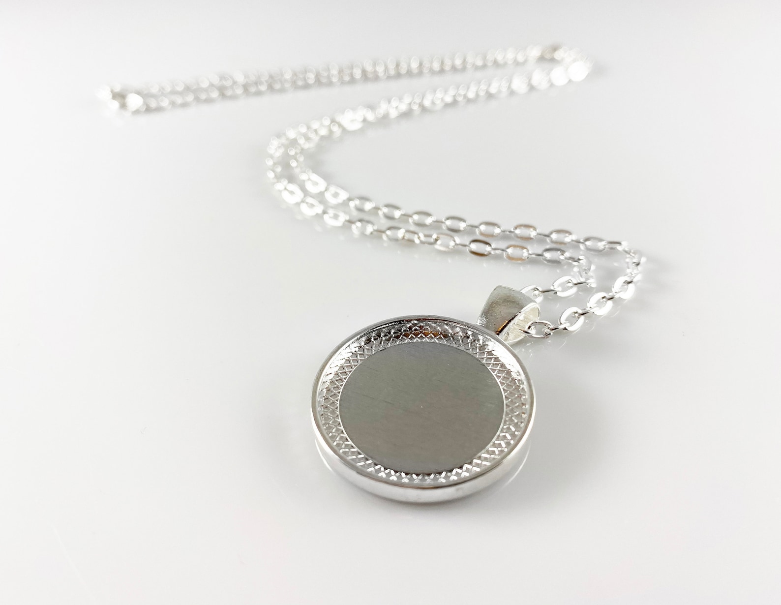 Pendant Necklace Blank With Organza Bag Use With the Etsy