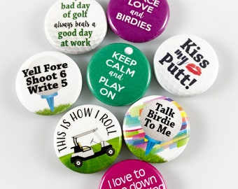 Golf Magnets - Set of 8 One Inch Magnets