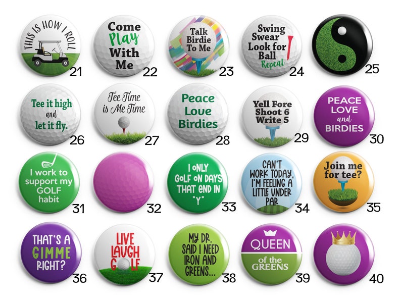 NEW DESIGNS 20 or 40 Golf Magnets Humorous Golf Sayings 1 Magnets image 2