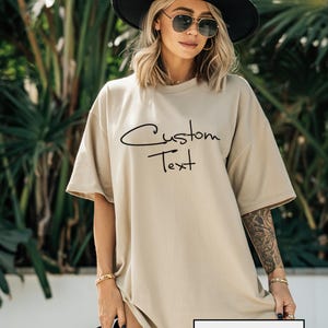 Custom Text,Comfort Colors, V-neck Shirt for Women Personalized V Neck Tee with Custom Text Vneck T Shirt For Her Customized Women&#39;s