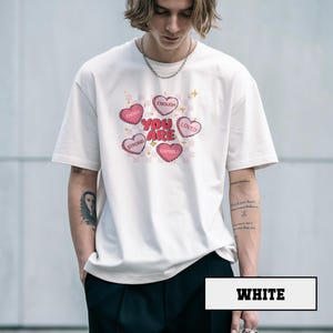 Linda camiseta de San Valentín para maestra, camiseta retro con corazón, camiseta de San Valentín para mujer, camiseta de San Valentín con amor