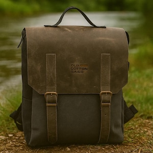 Grey Genuine Leather Backpack with Zipper Details, Durable Vintage Rucksack, Handmade Travel School Bag for Men and Women