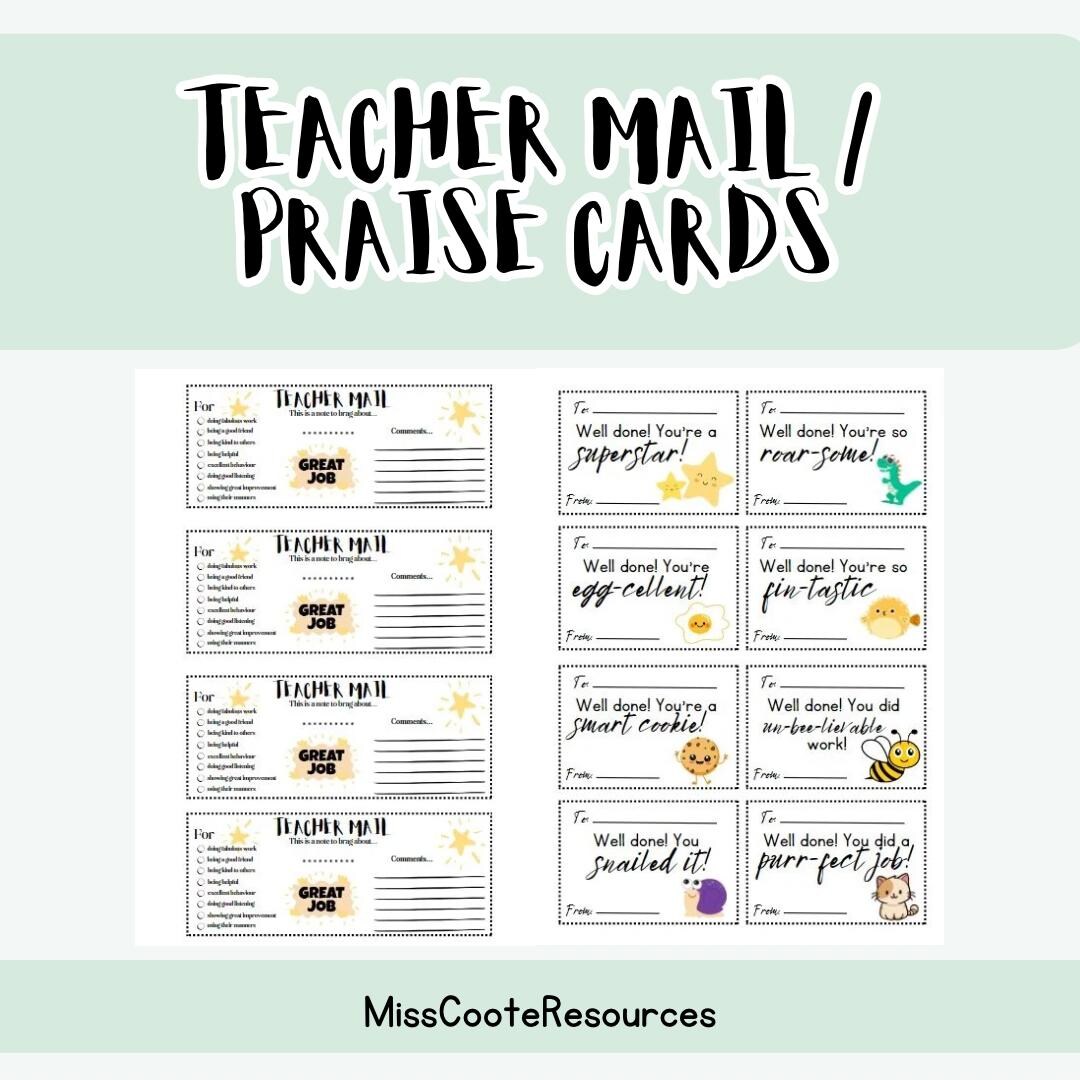 Happy Mail From Teacher Parent Report Card, Teacher Notes Postcard - View #5