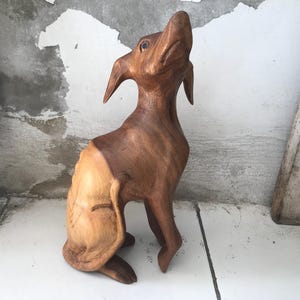 Dog Wooden Figurine, Standing Dog Wooden Sculpture, Dog Dachshund Wood Carving, Home Decoration, Gift For Mom, Gift For Dad, Gift For Him