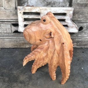 Wooden Octopus Figurine, Standing Octopus, Sea Octopus, Home Decor, Birthday Gifts, Gifts For Mother, Gifts For Father, Gifts For Girlfriend