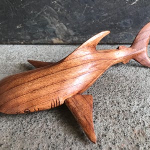 whale shark 30cm wooden, brown shark statue, home decor, christmas gifts, christmas decor, christmas ornaments, holiday decor, holiday gifts