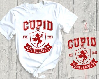 Valentine's Cupid University DTF Transfer, Ready to Press