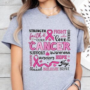 Breast Cancer Awareness Shirt,Pink Ribbon Tee,Motivational Shirt,Breast Cancer Warrior Tee,Breast Cancer Support T-Shirt,Cancer Fighter Gift