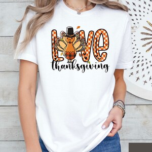 Thanksgiving Love Shirt, Cute Turkey Shirt, Happy Thanksgiving Shirt, Thanksgiving Shirt, Fall Shirt, Thanksgiving Gift, Love Pattern Shirt