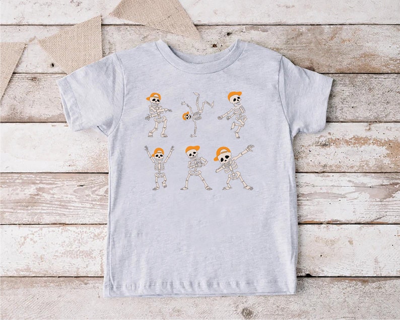 Kids Dancing Skeleton Halloween Shirt, Boys Halloween Shirt, Girls Halloween Shirt, Halloween Shirts for Kids, Dancing Skeleton Shirt bild 4