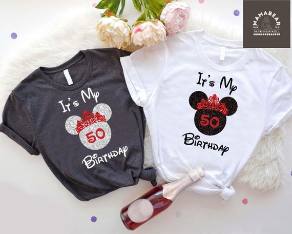 My 50th Birthday T-shirt, 50th Birthday Shirt, Disney Minnie 50 Years Old Shirt, Women Birthday Shirts, 50th Birthday Gift,Disney Minnie Tee