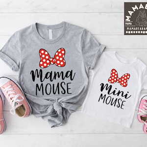 Disney Mama Mini Matching Shirt,Mama Mouse,Mini Mouse Shirt,Disney Mommy and Me Shirt,Mom Daughter Shirt,Minnie Mouse Shirt,Disney Girl Tee