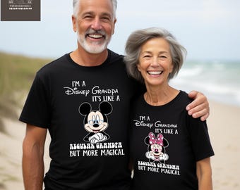 Custom Grandparent T-shirt,Disney Grandma Shirt,Disney Grandpa Shirt,Mickey Minnie Couple Tee,Family Disney Trip Shirts,Disney Vacation Gift