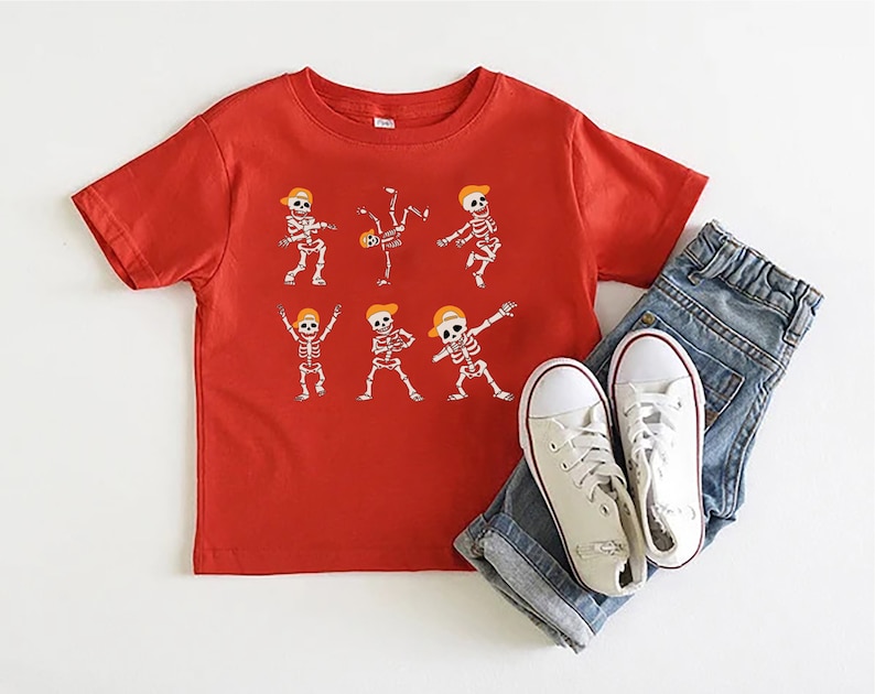 Kids Dancing Skeleton Halloween Shirt, Boys Halloween Shirt, Girls Halloween Shirt, Halloween Shirts for Kids, Dancing Skeleton Shirt bild 5