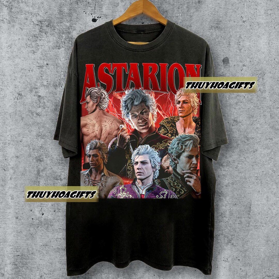 T-shirt Astarion Baldur's Gate 3 - Unisexe, Neuf Avec étiquettes, Fan Gaming