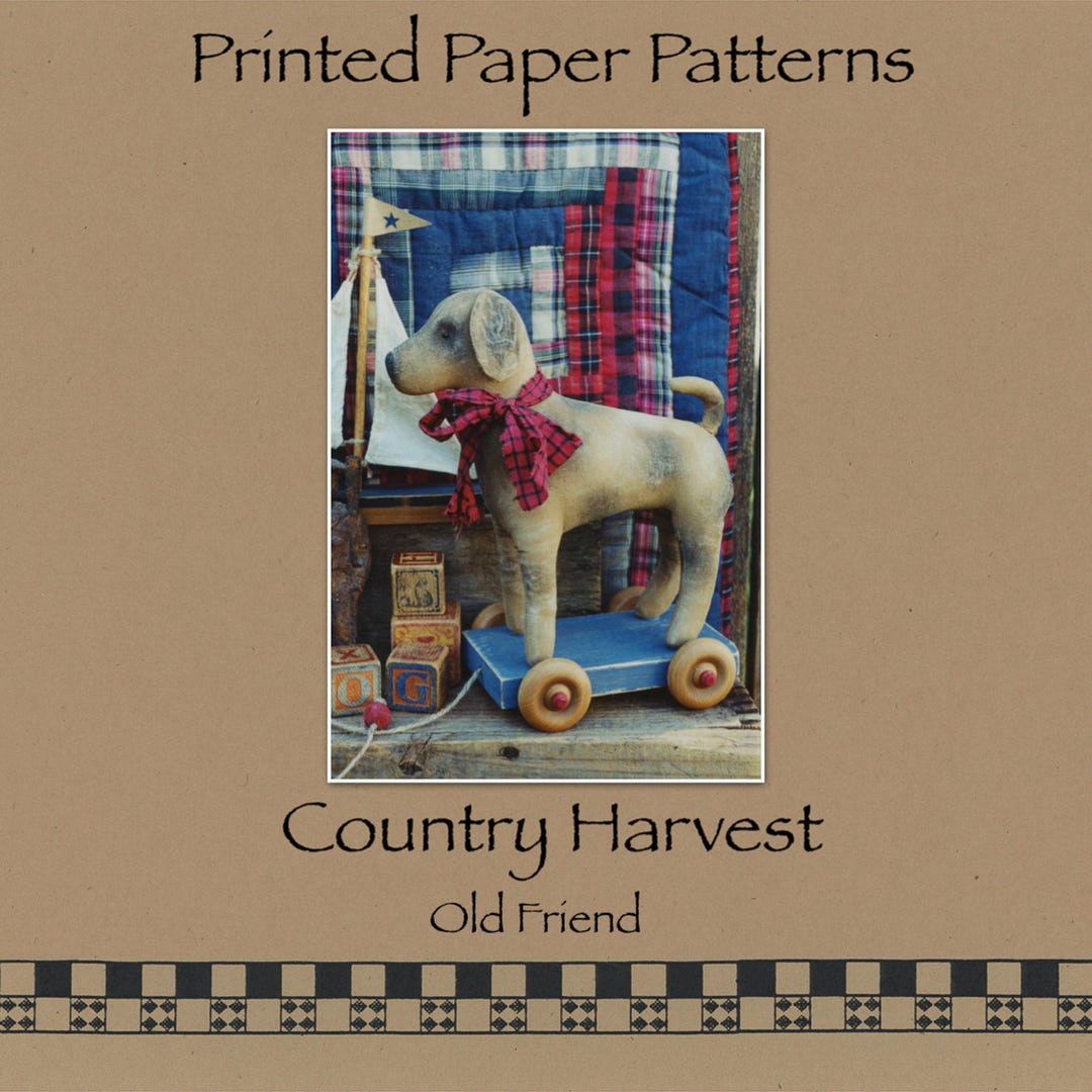 Oldfriends Pattern Printed Paper Pattern Old Friend Country Harvest - Etsy