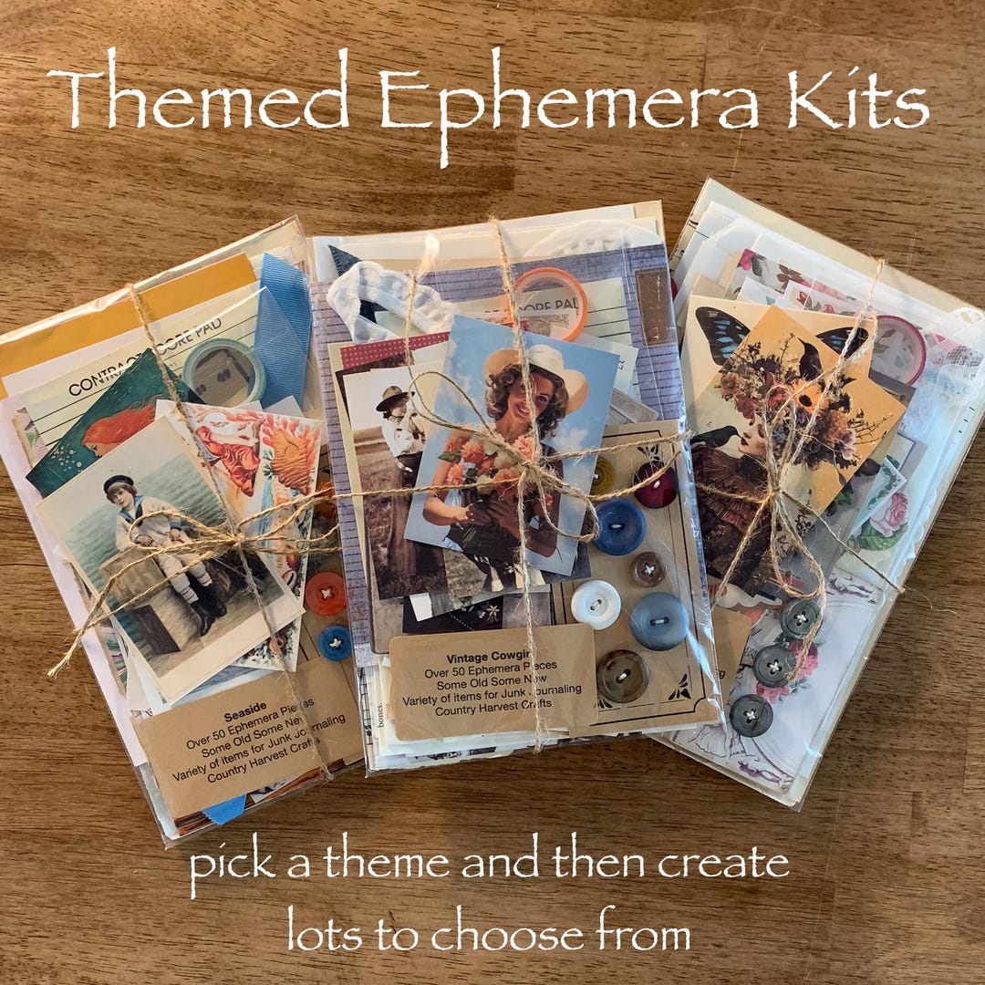 Themed Ephemera Packs for Junk Journal 50 Plus Items - Etsy