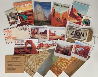 Ephemera Packs of our National Parks, Nature and Travel Theme Vintage Papers Country Harvest