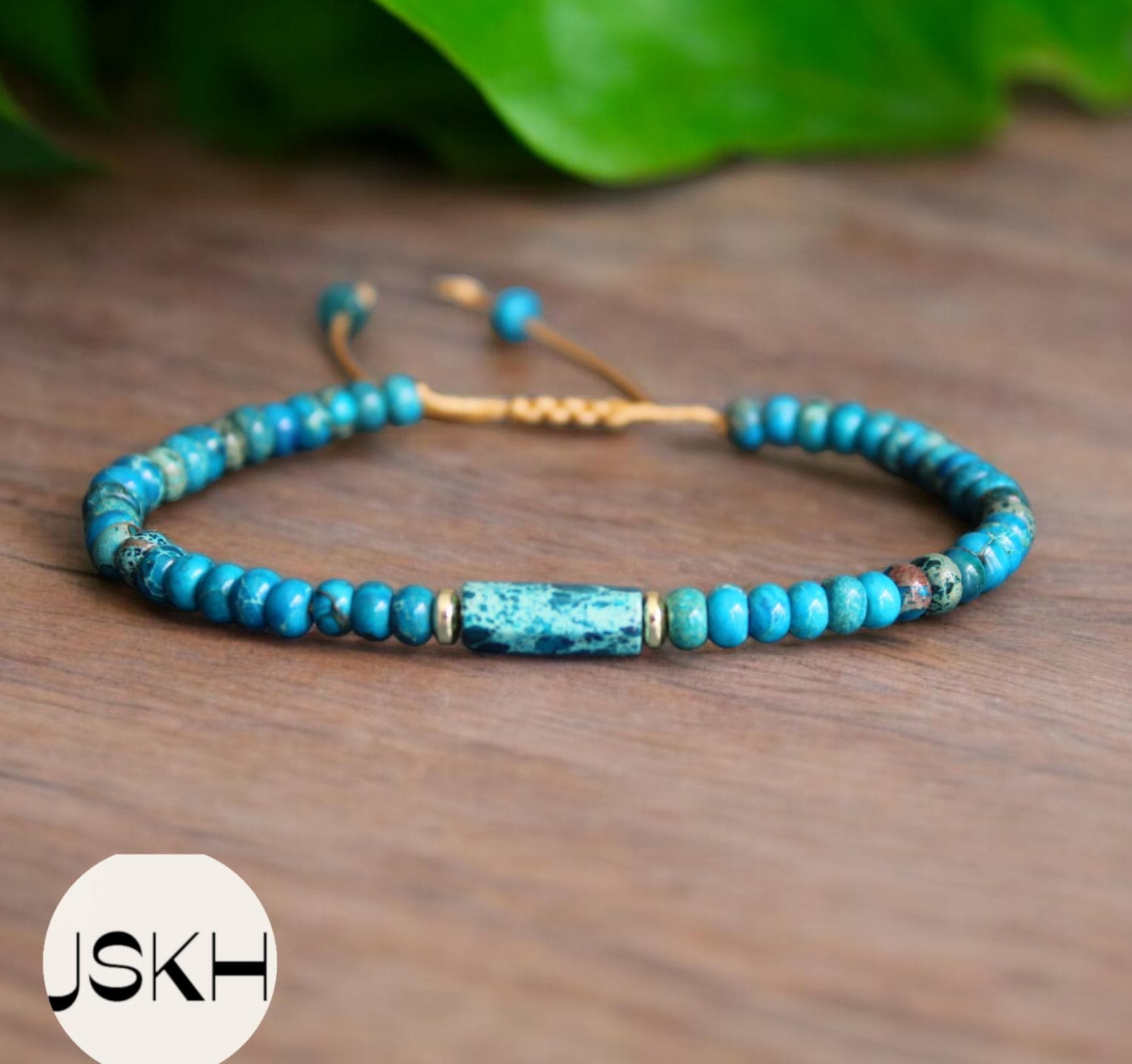 Bracciale In Calcite Blu Naturale – Perle Da 6mm Fatto A Mano – Gioiello Rilassante Unisex Per Energia Positiva
