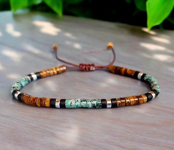 Bracelet En œil De Tigre - Pierre Naturelle - Pour Femme Ou Homme - Bien-être Et Protection - Cadeau Spiritualité - 4
