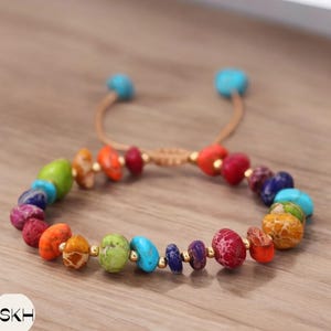7 Chakra Bracelet natural stone Meditation Bohemian Yoga Bracelet,5-7 mm Gemstone Bracelet, Balance, protection, calm, grounding