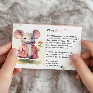Carte Personnalisable Petite Souris - Pour Célébrer la Perte d'une Dent d'Enfant