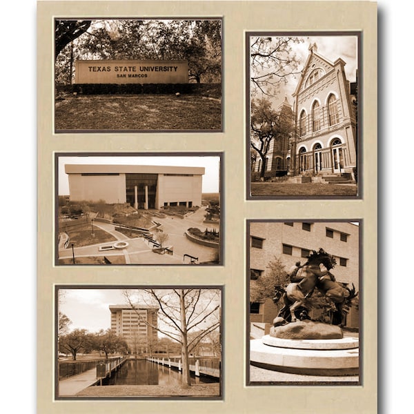 Texas State University (TSU) (Southwest Texas) Photo College Collage - San Marcos, TX