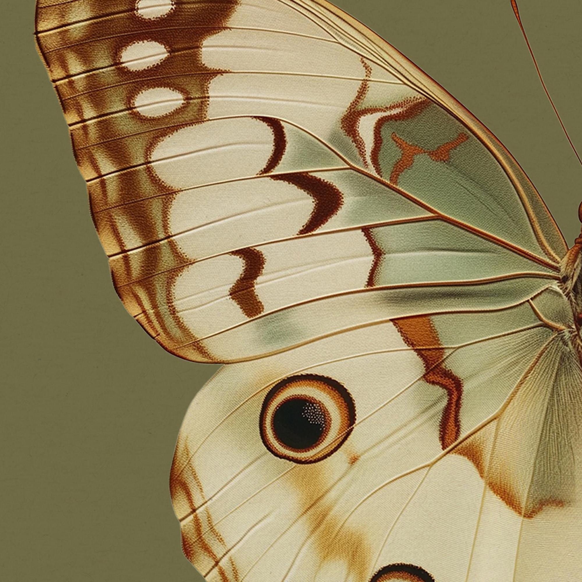 Vintage Antique Butterfly Digital Download Print, Sage Green Artwork ...