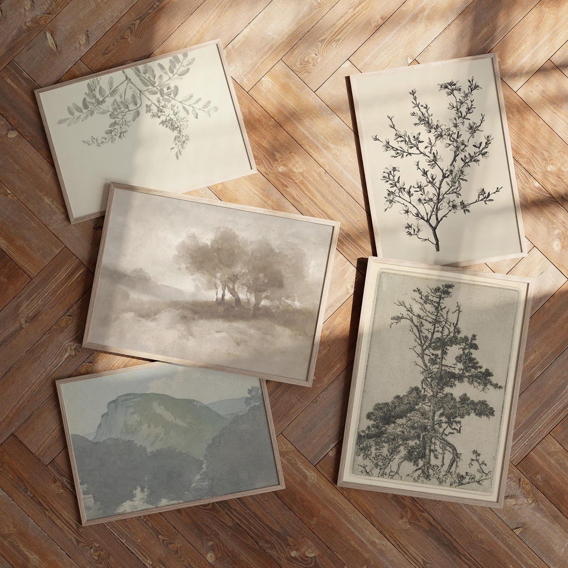 Vintage Neutral Gallery Wall Set | Gallery Art Print Set of 10, Digital ...