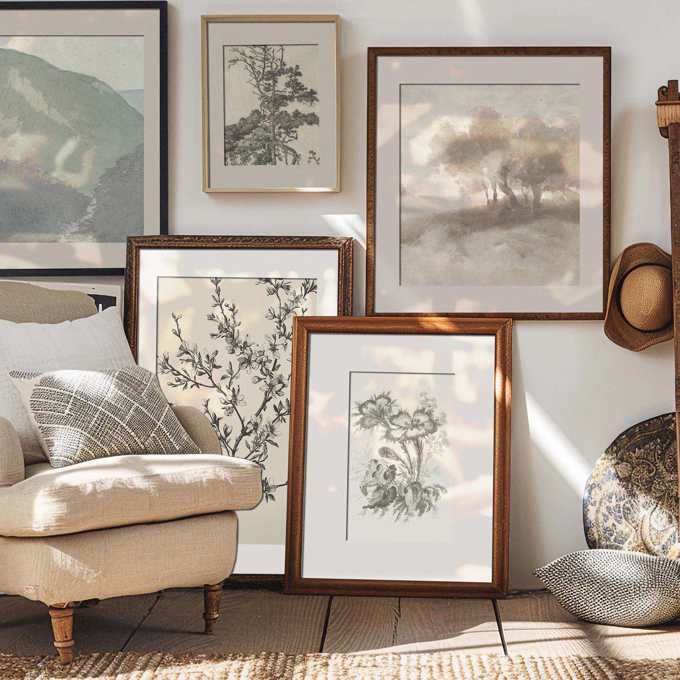 Vintage Neutral Gallery Wall Set | Gallery Art Print Set of 10, Digital ...