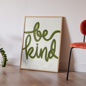 Be Kind-afdruk, Be Kind-kunst aan de muur, Be Kind-poster, Be Kind-decor, Be Kind Art Print, Woondecor, eenvoudige moderne kunst, handgeschreven, kalligrafie