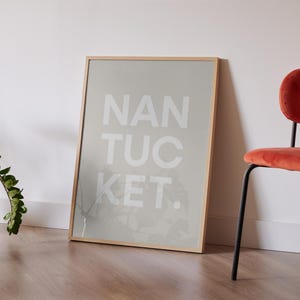 Nantucket Print, Aesthetic Nantucket Wall Art, Cape Cod Minimal Poster, Nantucket Decor, Nantucket Color Art Print, Clean Modern Nantucket