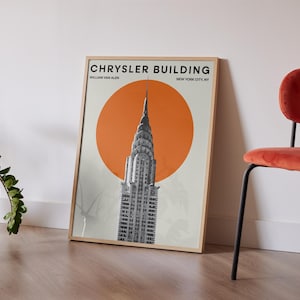 Chrysler Building Print, New York City Wall Art, Poster, Architecture Decor, New York Chrysler Building Art Print, Graphic Print