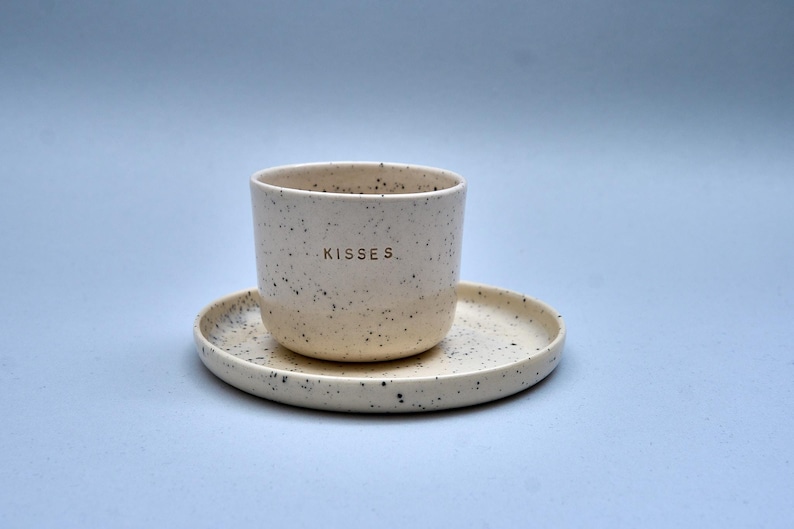 Personalised 100 ml Ceramic Espresso Cup Cup with saucer