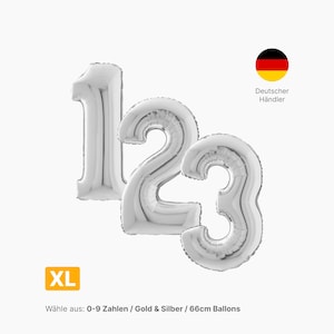Number balloons 66 cm 0-9 balloons, foil balloons, helium balloons, XL balloons