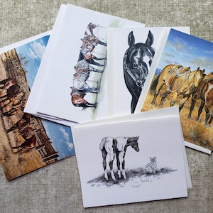 Western Equine Rustic Notecards ~ Blank Cards ~ Stationery ~ Assorted Western Scenes to Choose From Packages of 8 or 10 Cards with Envelopes