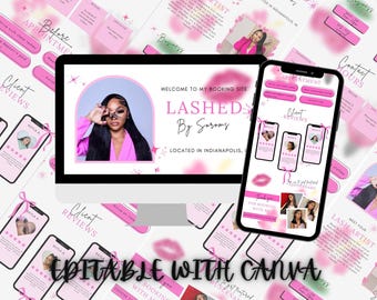 Y2K Makeup Artist Acuity Scheduling Mall - Redigerbar bokningssida - Trendiga webbbanners