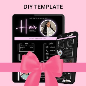 Editable Y2K Acuity Scheduling Template - Hair Stylist Booking Site - Customizable Website Design - Instant Download