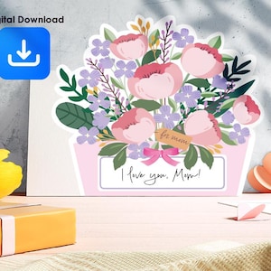 Cash-envelop voor Moederdag en afdrukbare kaart | DIY Moederdagcadeau | Pdf direct downloaden
