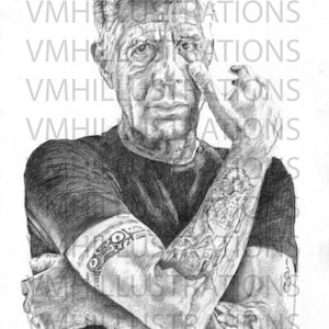Retrato de Anthony Bourdain