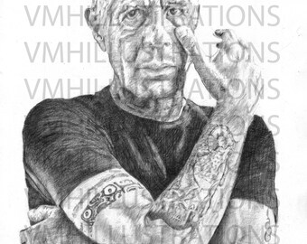 Anthony Bourdain Portrait - Etsy
