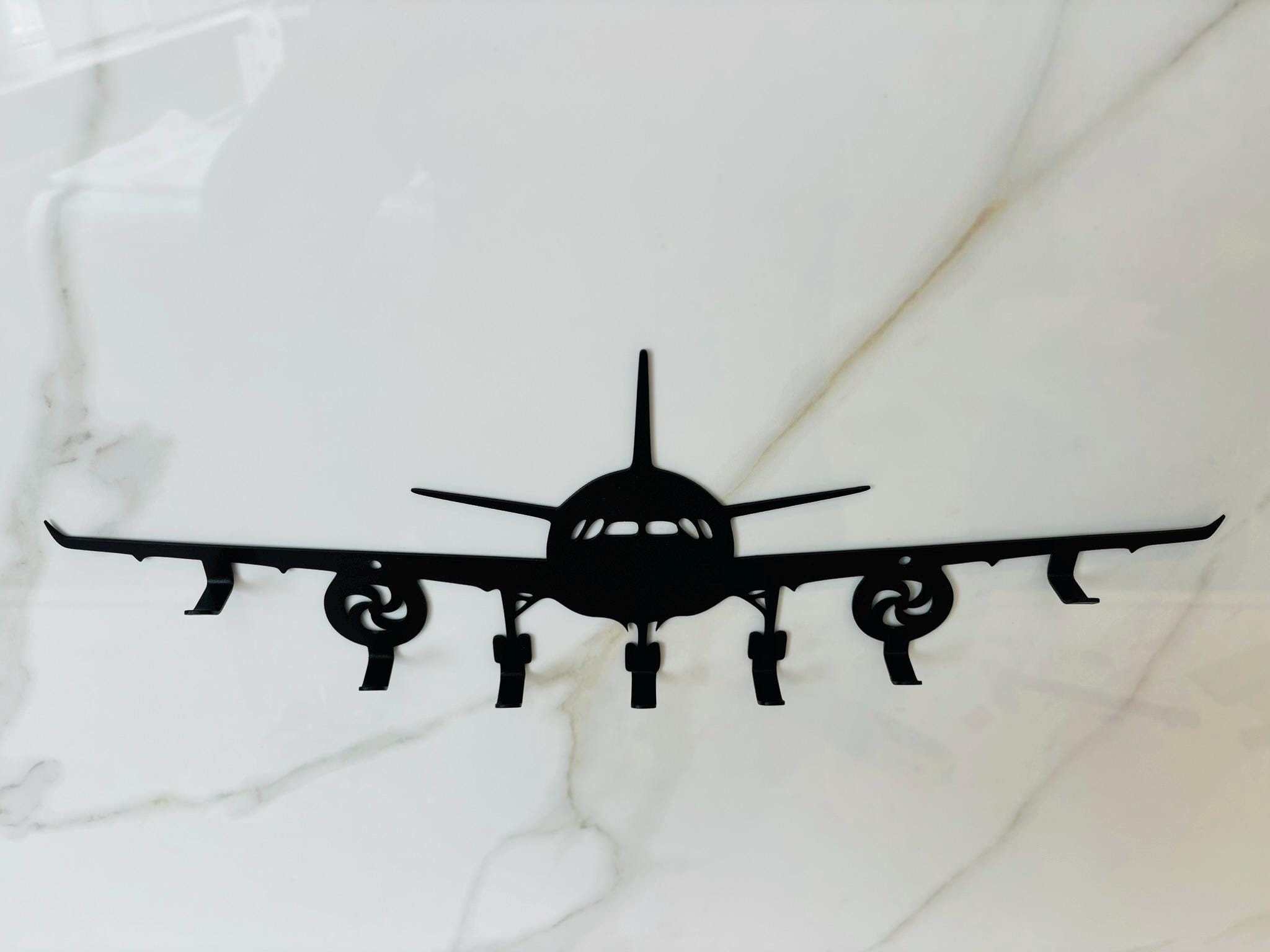 Metal Key Holder for Wall With 7 Hook Airplane Keychain Holder ...