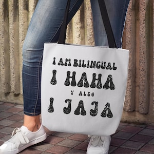 Funny Spanglish Tote Bag: Bilingual Humor Gift for Latinos
