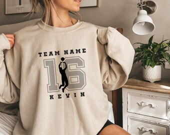 Personalized Volleyball Name & Number Tee, Volleyball Team Spirit Shirt, Game Day Mom Outfit, Custom Volleyball Mom Shirt, Sports Mom Gift