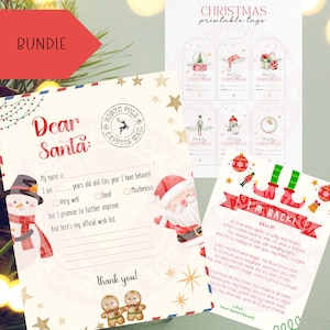 Carta para o Papai Noel, Carta para crianças para o Papai Noel, Carta para impressão para o Papai Noel, Lista de desejos de Natal para crianças, Carta para o querido Papai Noel, Cartas para elfos, Amigo secreto