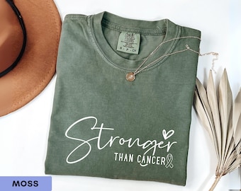 Stronger Than Cancer Shirt, Breast Cancer Survivor Gift, Cancer Free Tee, Cancer Awareness Fight Sweatshirt