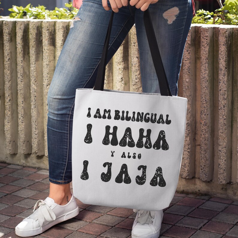 Funny Spanglish Tote Bag, Bilingual Humor, Gift For Latinos, Funny Latina Present, I Am Bilingual Tote Bag, Latinos Pride Tote Bag Present image 8