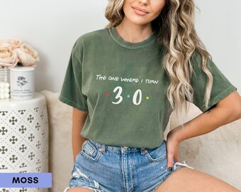 Custom Birthday Shirt, The One Where I Turn Custom Age Tee, Funny Birthday Party Shirt 18th 21st 30th 40th 50th Gift, Milestone Birthday Tee