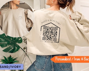 Custom Real Estate Agent QR Code Shirt, Custom Property Agent Tee, Business Promo Apparel, House Hustler Closing Gift, Agent Branding TShirt